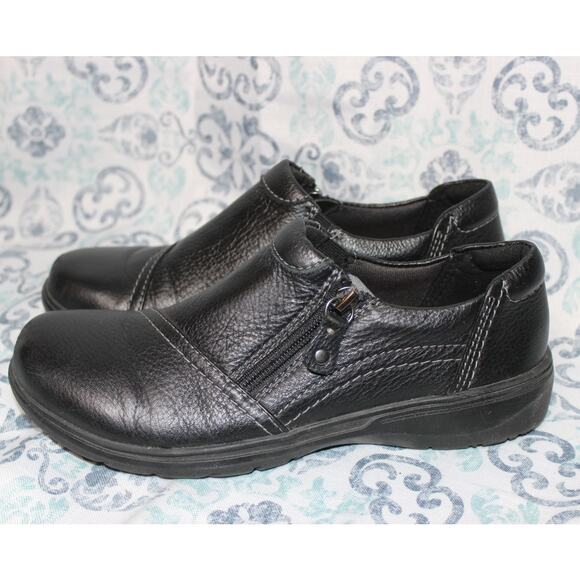 Clarks Black Leather Sneakers - Picture 2 of 11